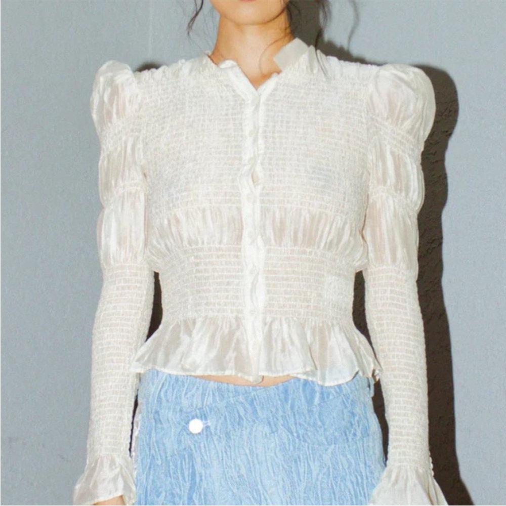 &other stories smocked shirt